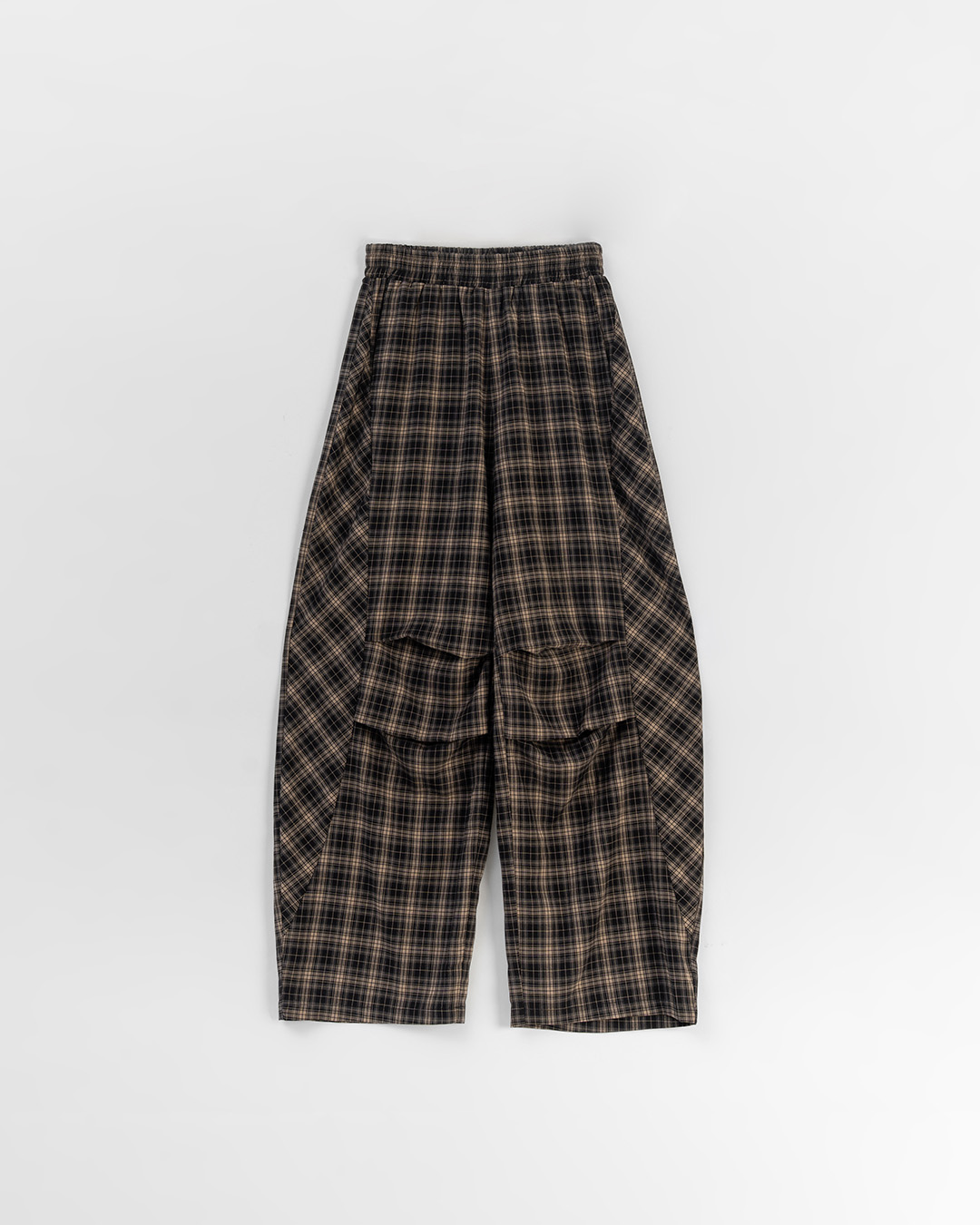 チェック切替ワイドパンツ