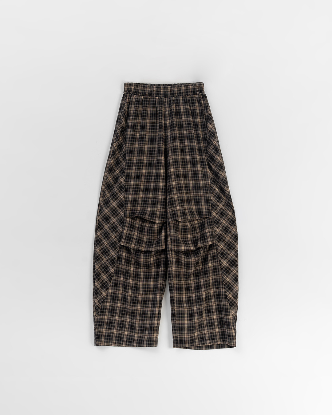 チェック切替ワイドパンツ