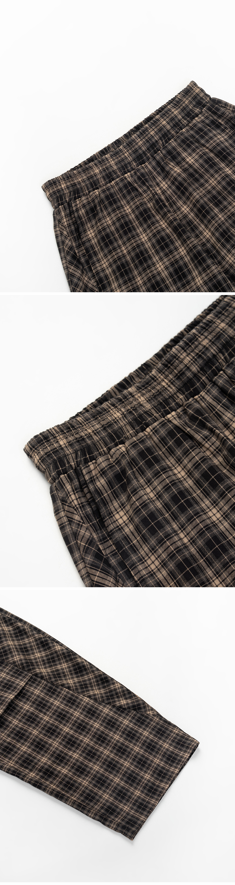 チェック切替ワイドパンツ