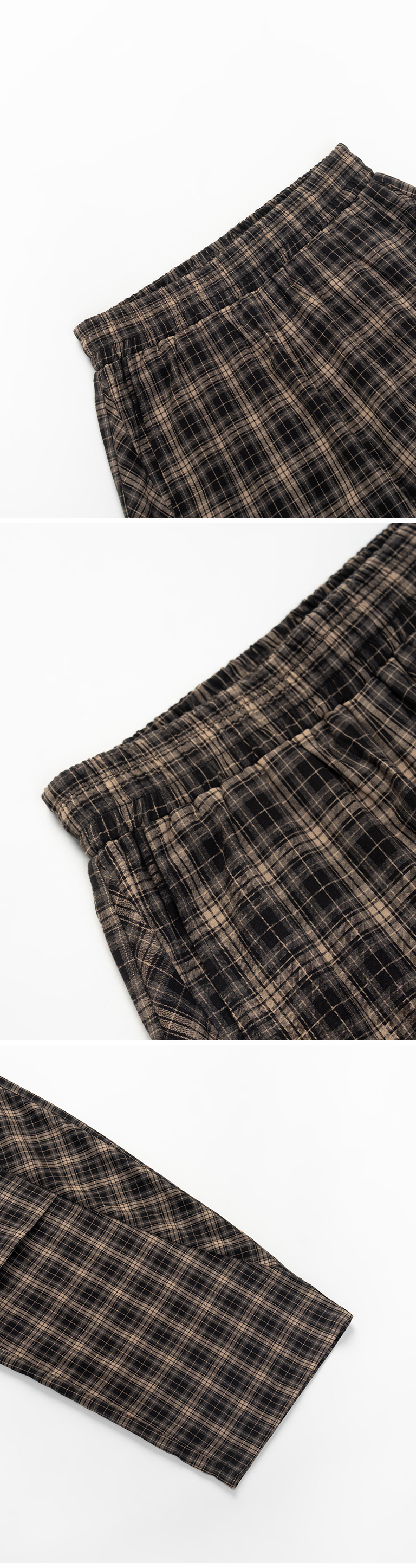 チェック切替ワイドパンツ