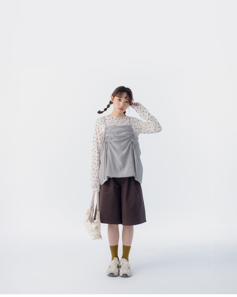 ベルト付きハーフパンツ 3色展開