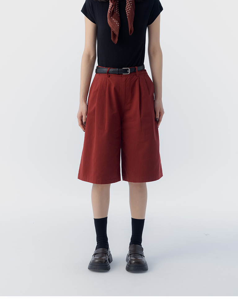 ベルト付きハーフパンツ 3色展開