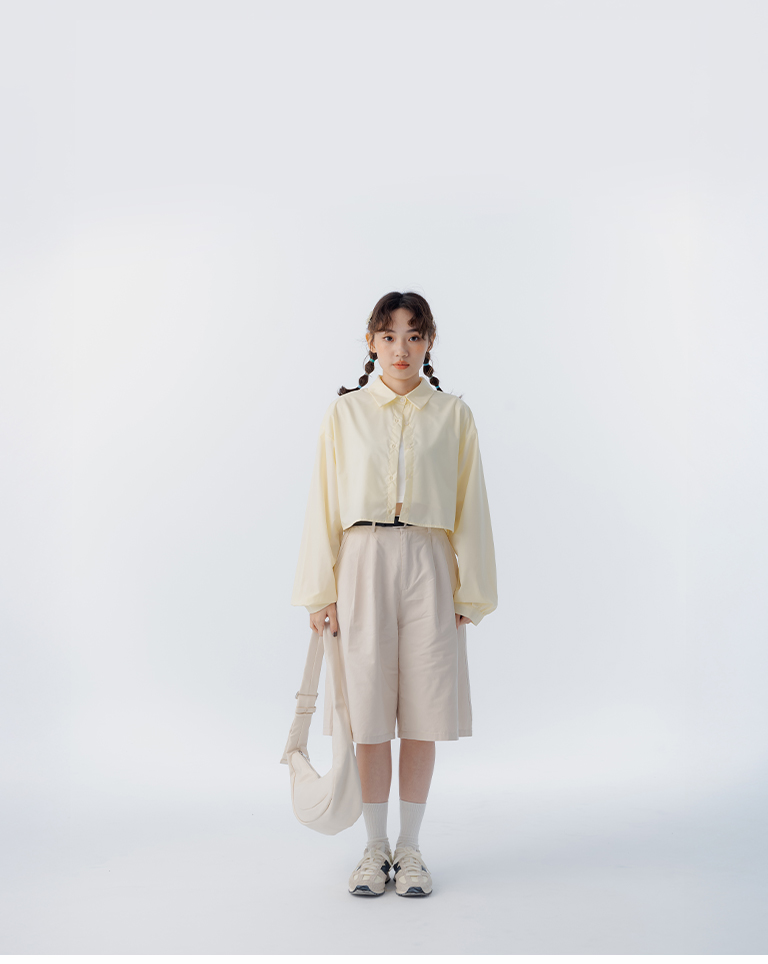 ベルト付きハーフパンツ 3色展開