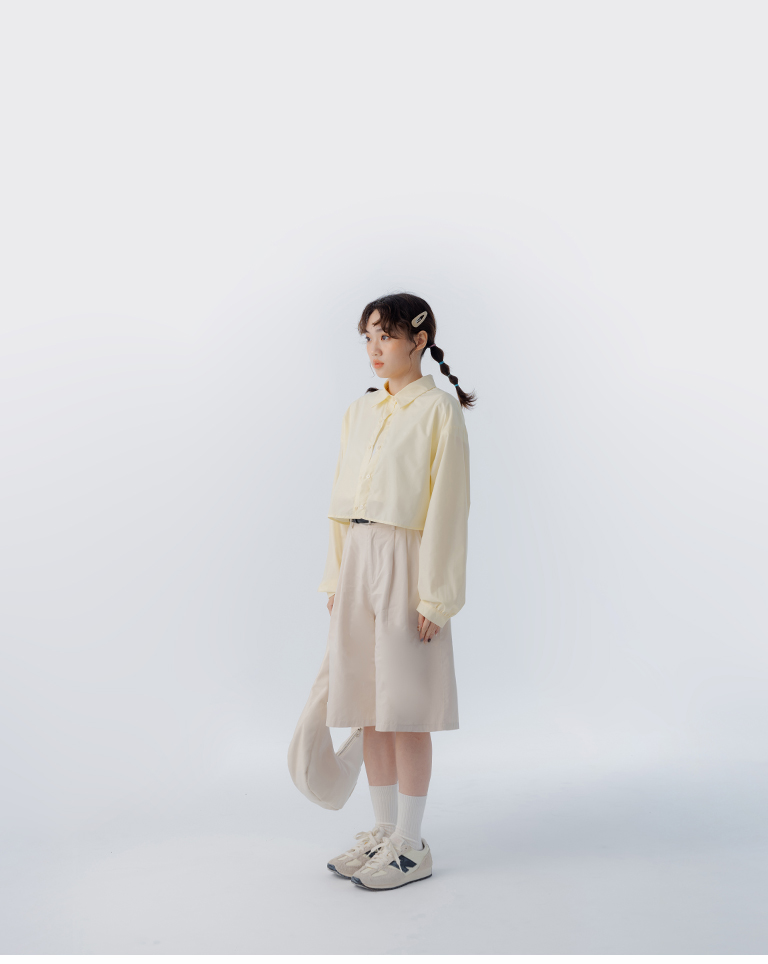 ベルト付きハーフパンツ 3色展開