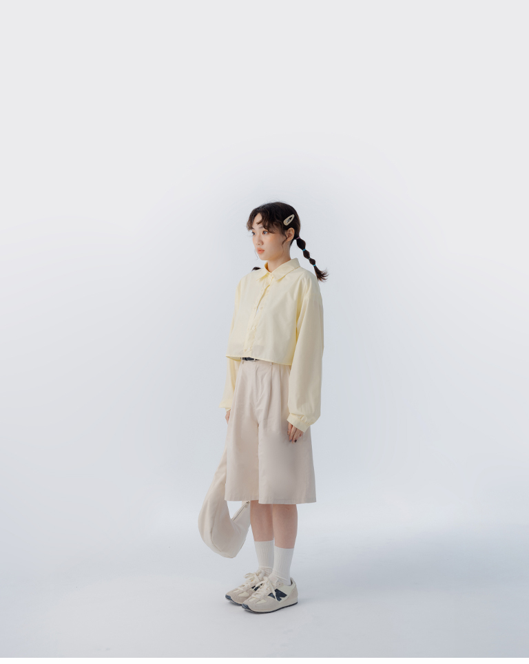 ベルト付きハーフパンツ 3色展開