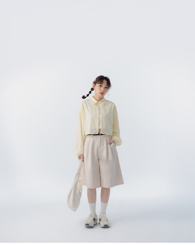 ベルト付きハーフパンツ 3色展開