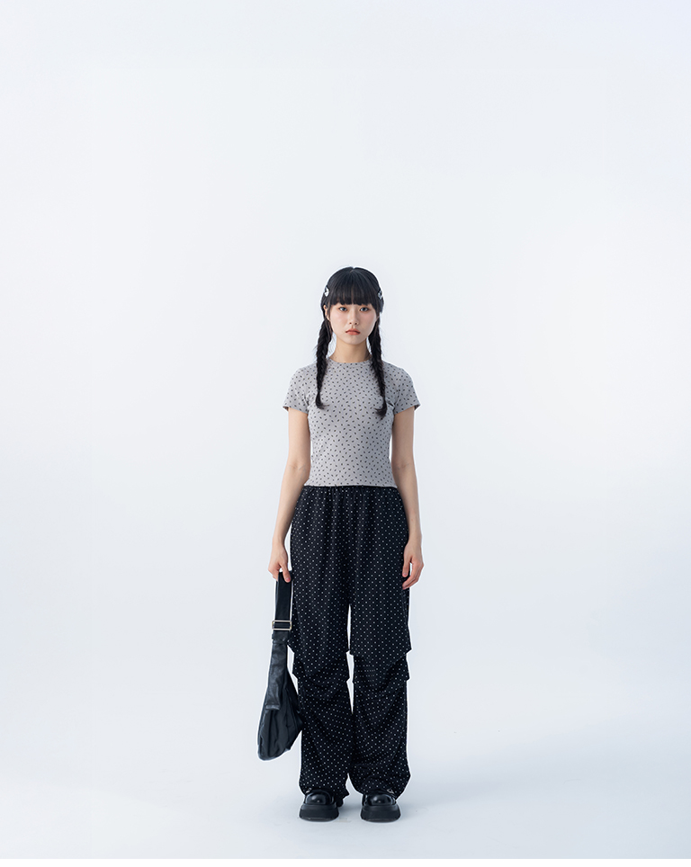 ドットプリーツパンツ 2色展開