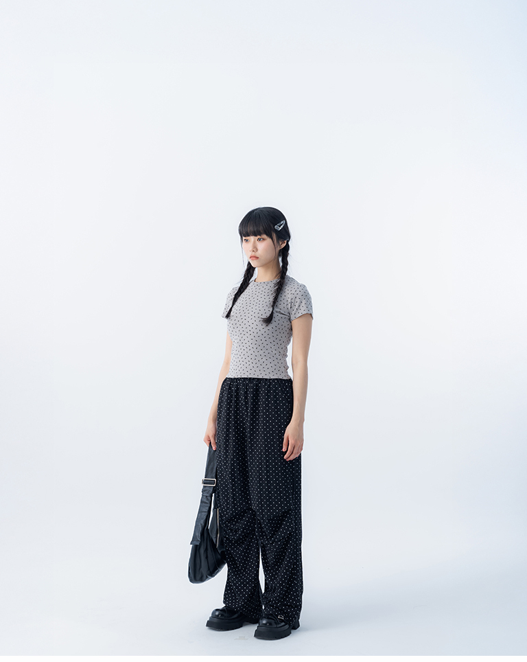 ドットプリーツパンツ 2色展開