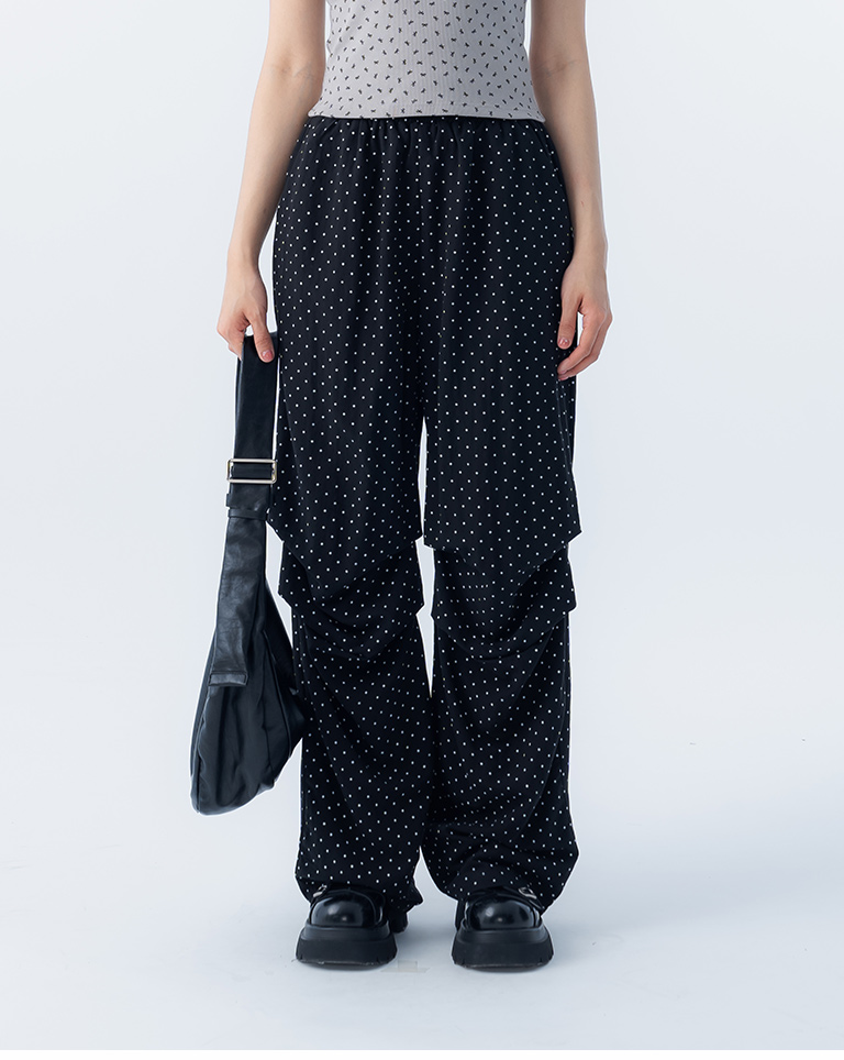 ドットプリーツパンツ 2色展開