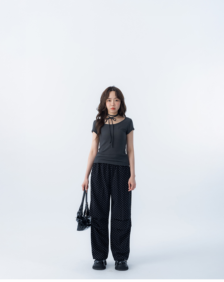 ドットプリーツパンツ 2色展開