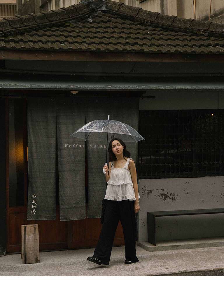 フラワージャカードフリルワイドパンツ 2色展開