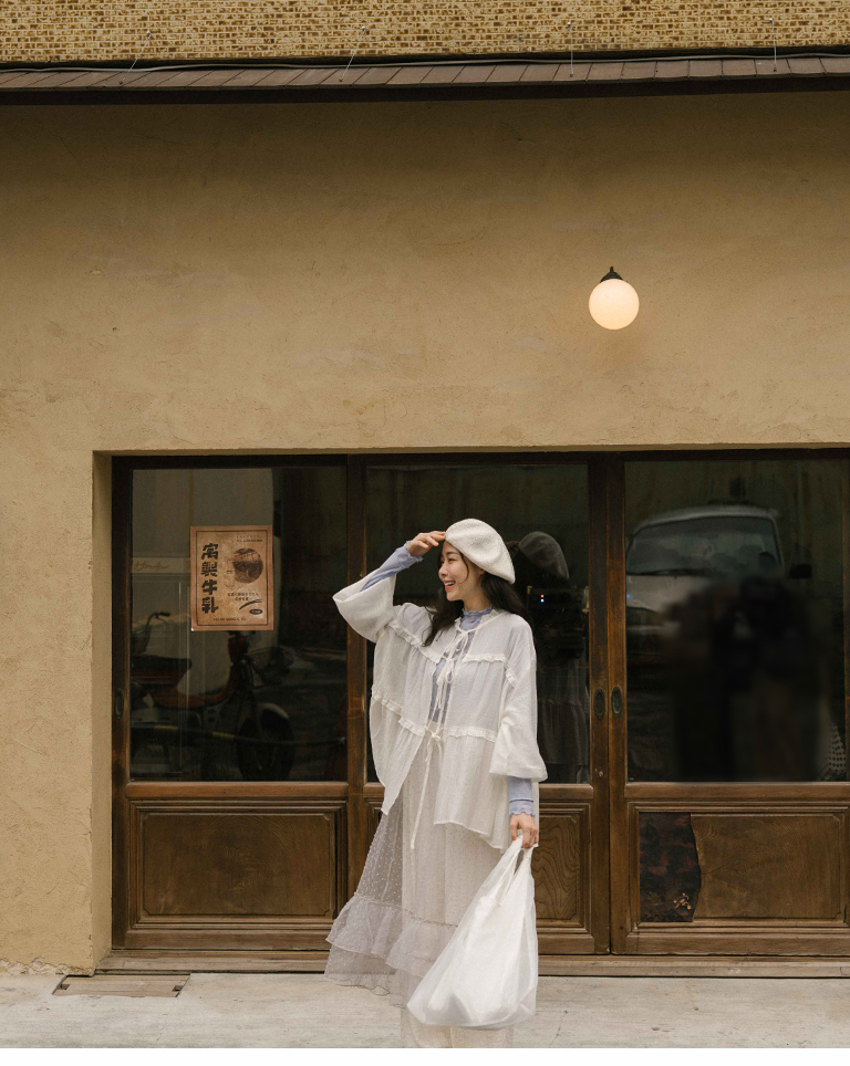 フラワージャカードフリルワイドパンツ 2色展開