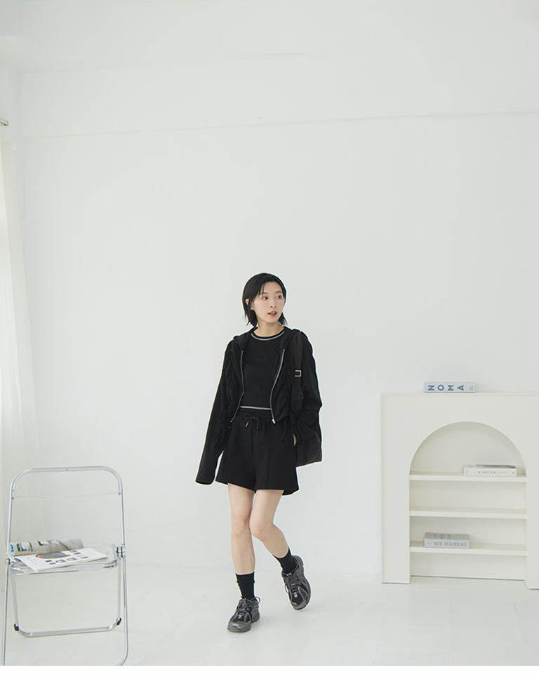 コットンドローストリングショートパンツ 4色展開