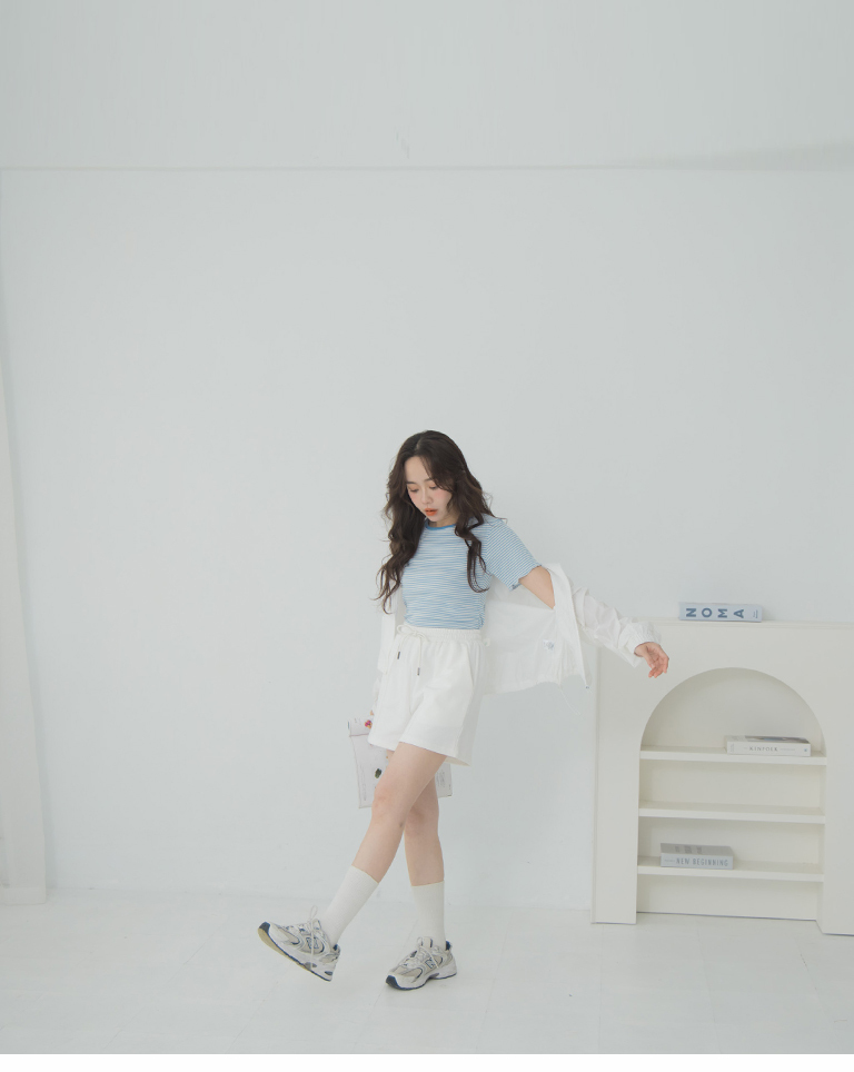 コットンドローストリングショートパンツ 4色展開
