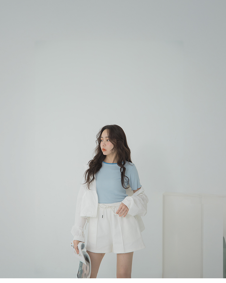 コットンドローストリングショートパンツ 4色展開