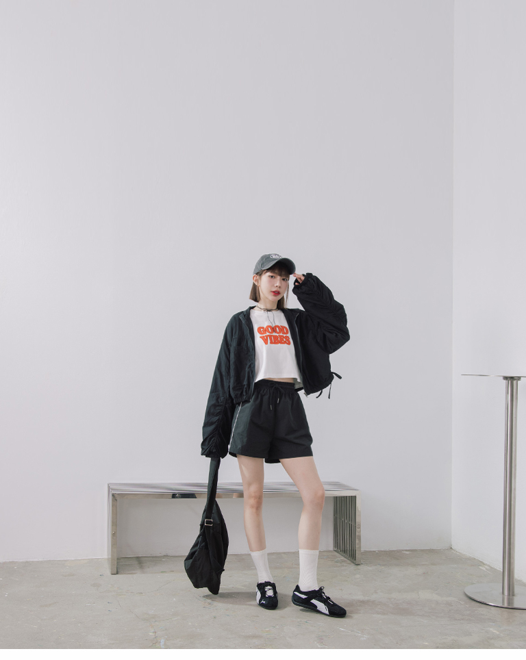 ドローコードナイロンショートパンツ 2色展開