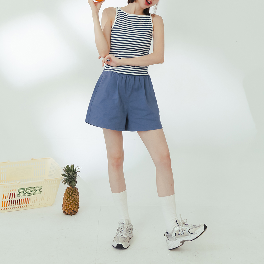 無地カジュアルショートパンツ