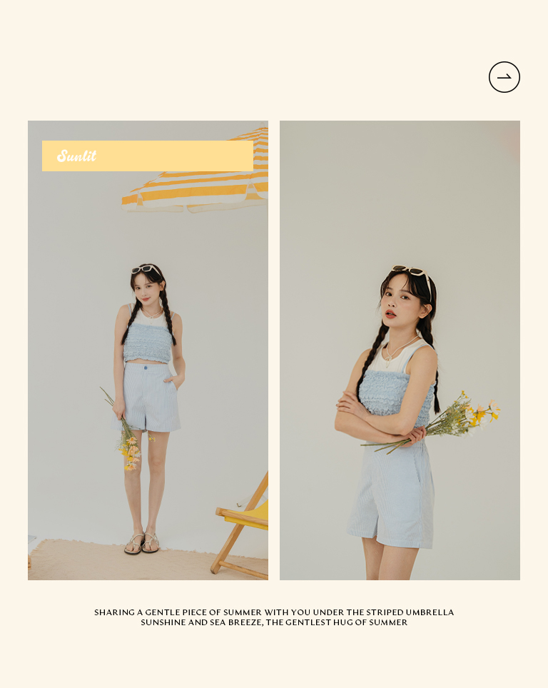 ストライプショートパンツ 2色展開