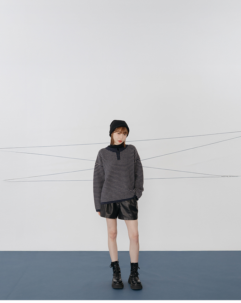 マットレザーショートパンツ