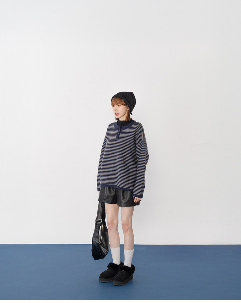 マットレザーショートパンツ