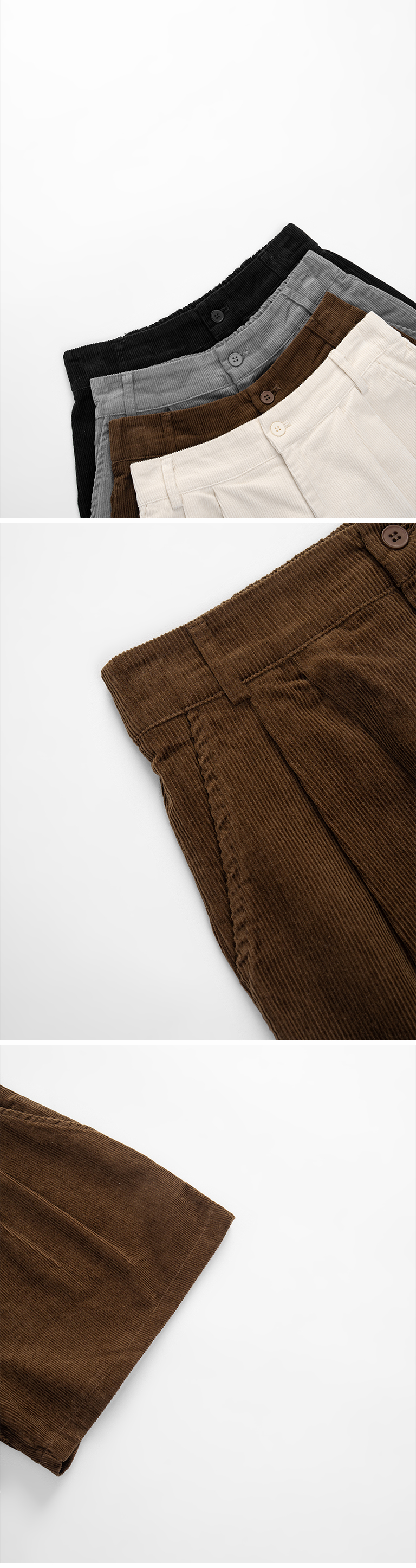 冬9未入荷---コーデュロイショートパンツ  4色展開