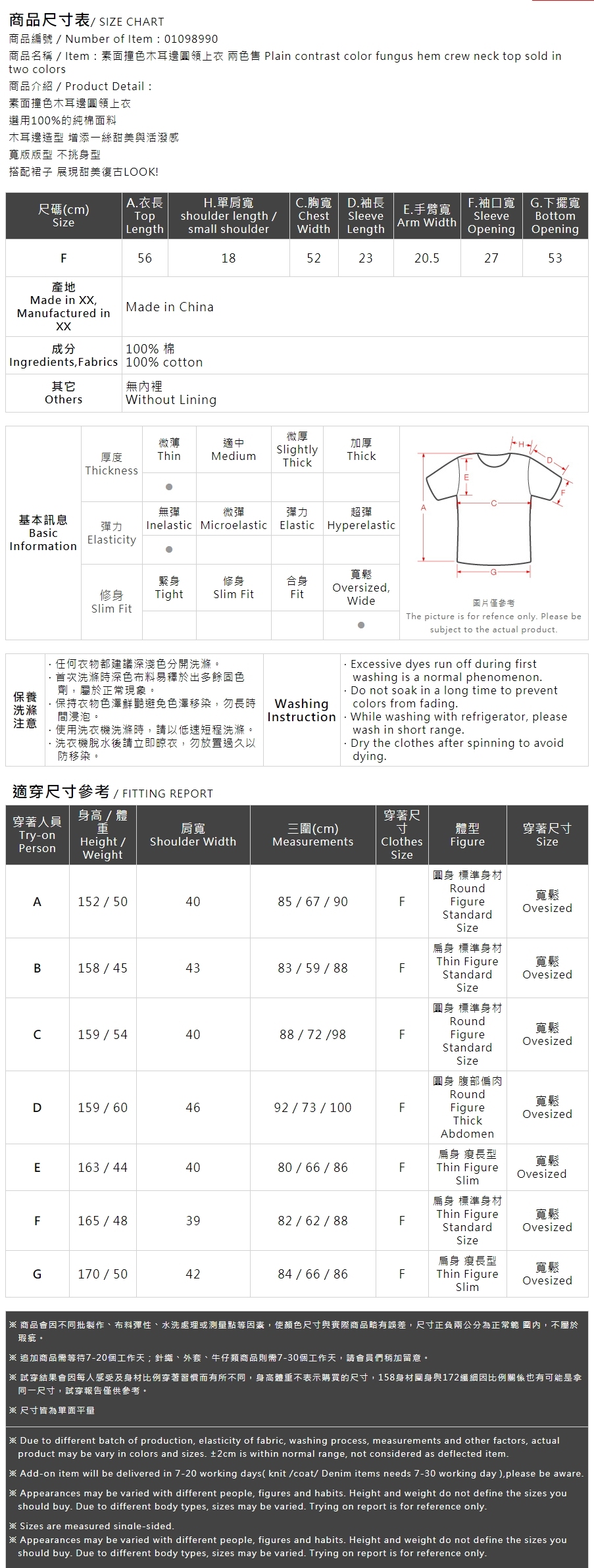 バイカラーフリルスリーブトップス 2色展開