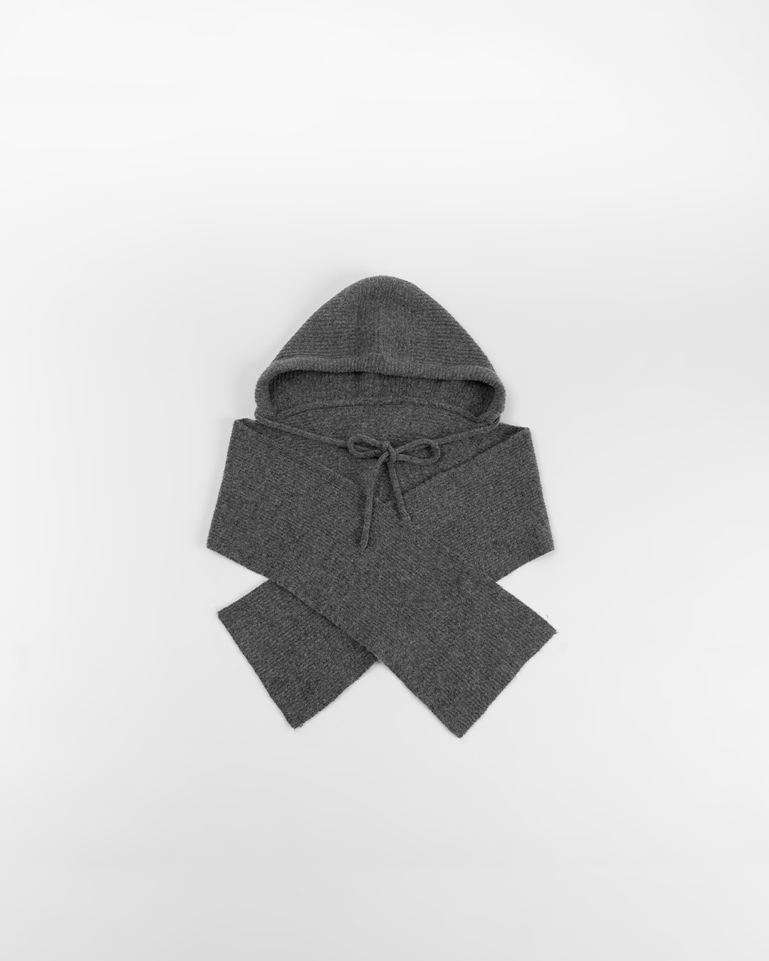 冬9未入荷---リボン付きフードニットスカーフ  5色展開