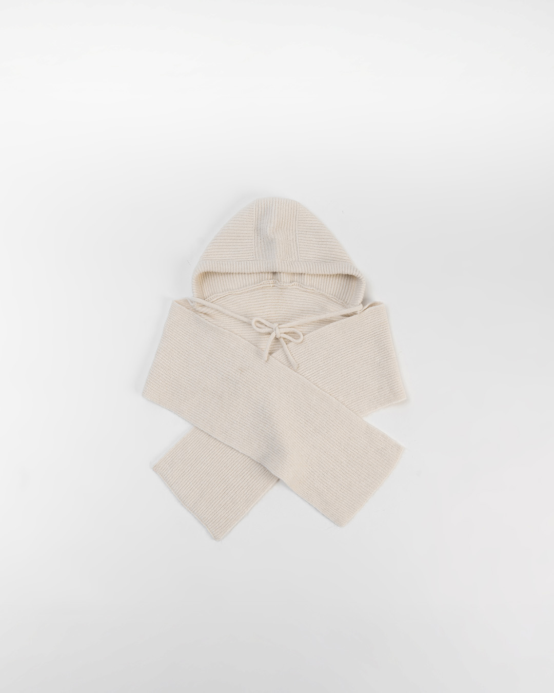 冬9未入荷---リボン付きフードニットスカーフ  5色展開