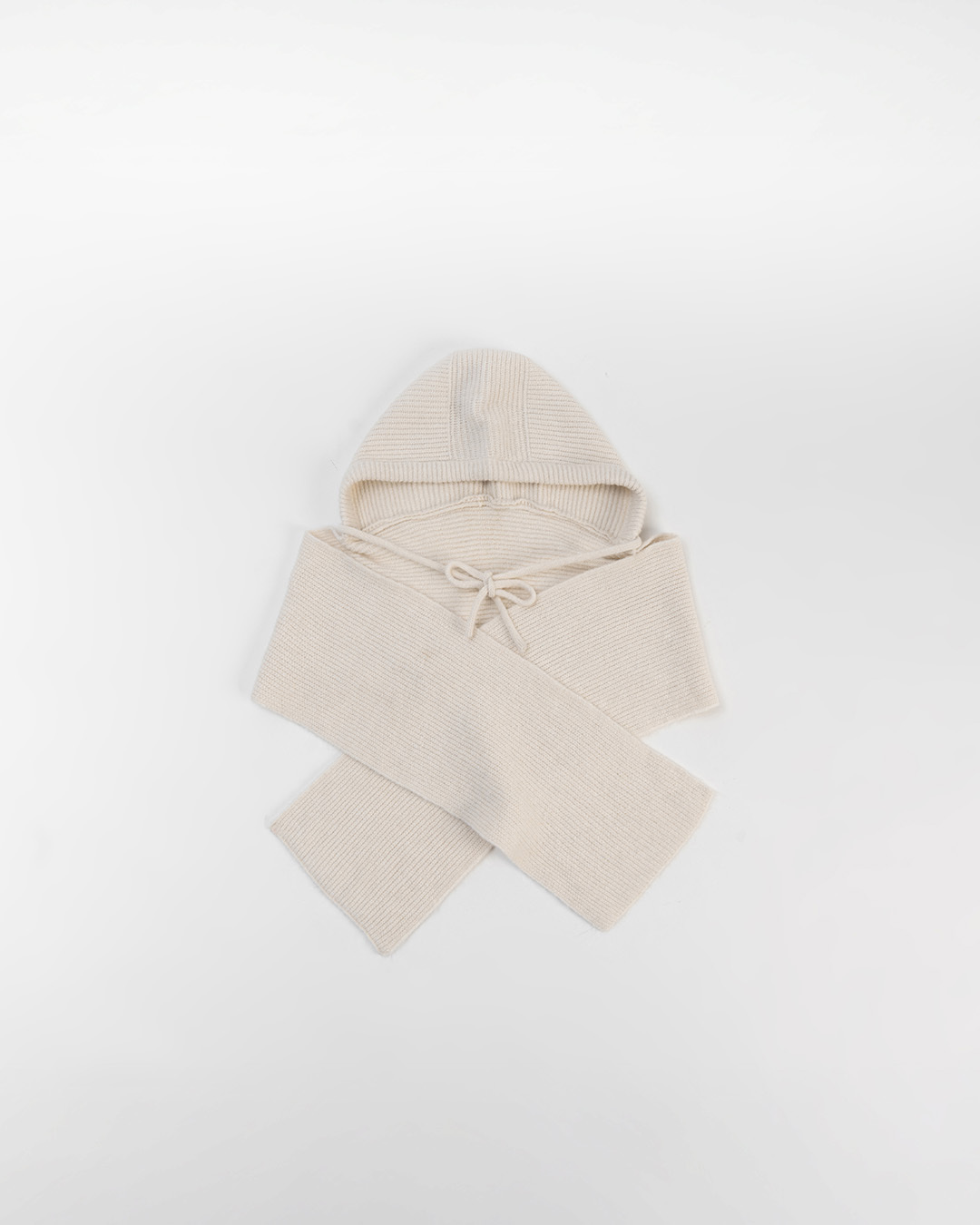 冬9未入荷---リボン付きフードニットスカーフ  5色展開