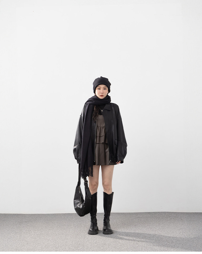 冬9未入荷---ニットショール大判マフラー 6色展開