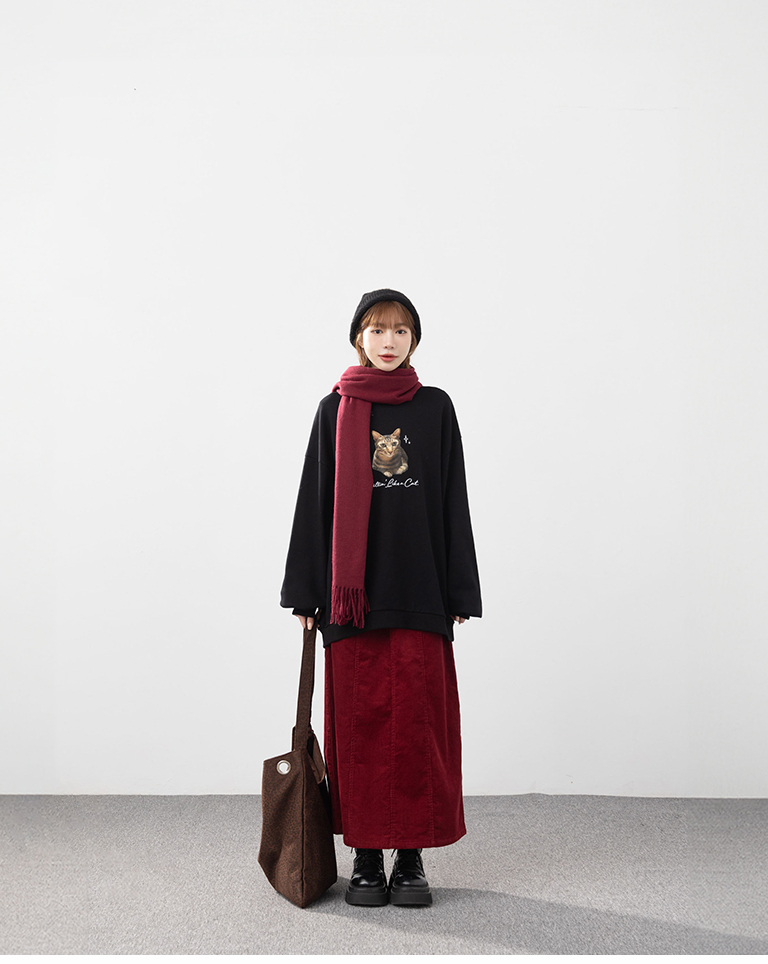 冬9未入荷---ニットショール大判マフラー 6色展開