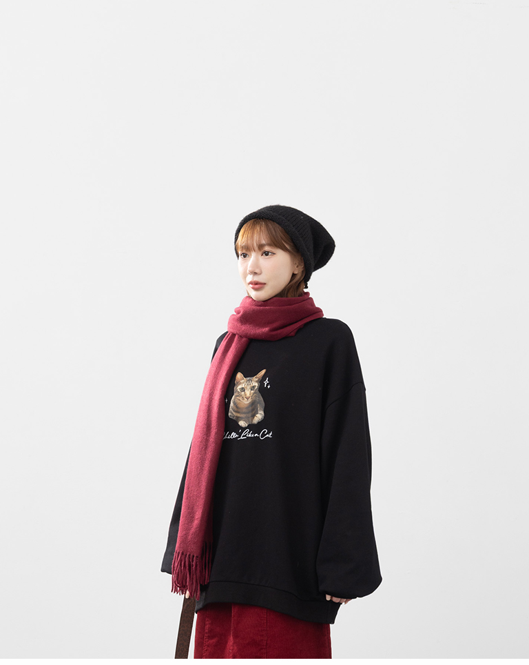 冬9未入荷---ニットショール大判マフラー 6色展開