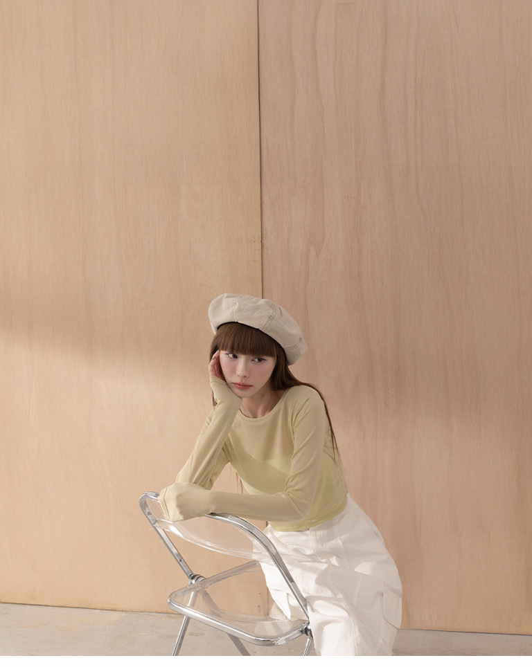 チェック柄ベレー帽 3色展開