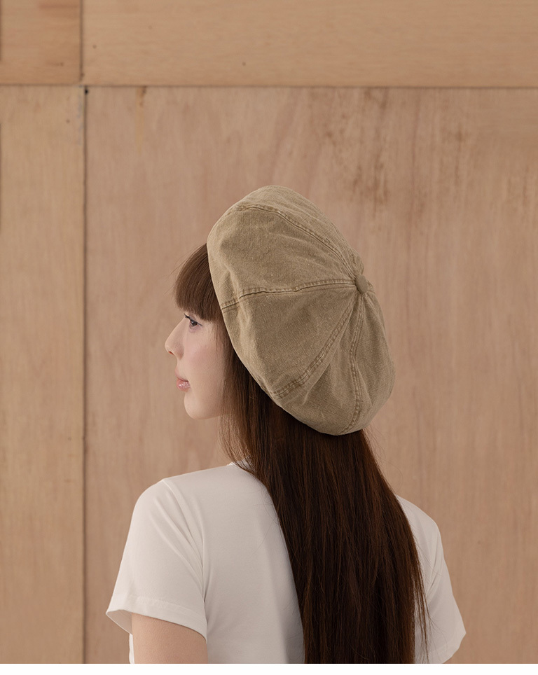 チェック柄ベレー帽 3色展開