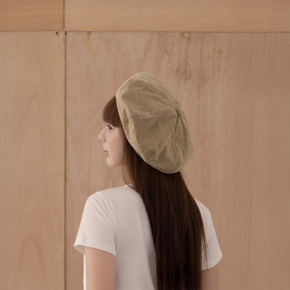 チェック柄ベレー帽 3色展開