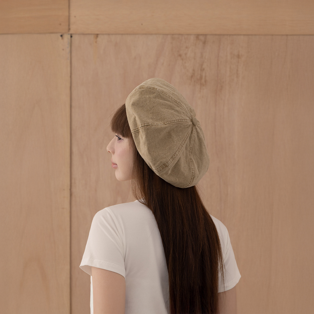 チェック柄ベレー帽 3色展開