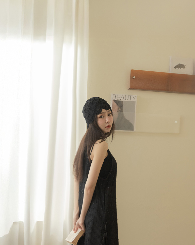 メッシュフラワーモチーフハット 3色展開