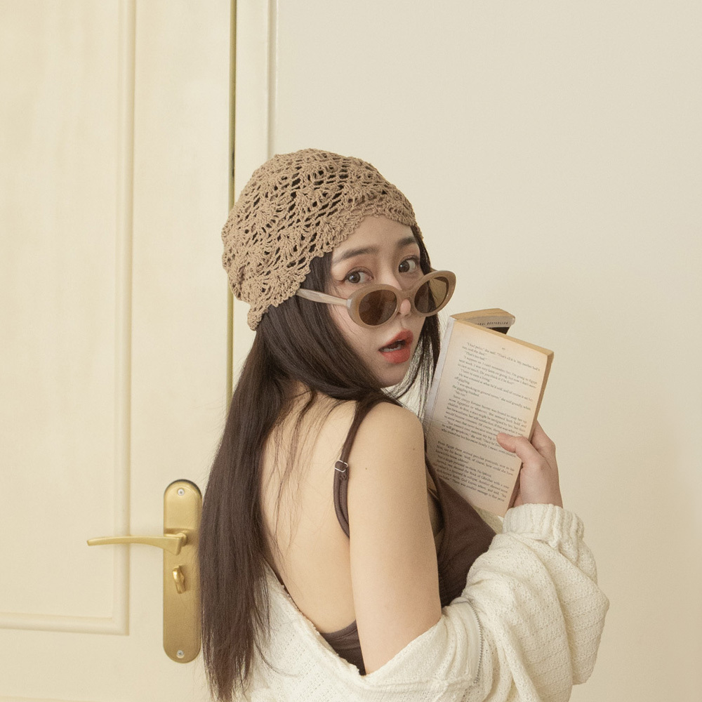 メッシュフラワーモチーフハット 3色展開