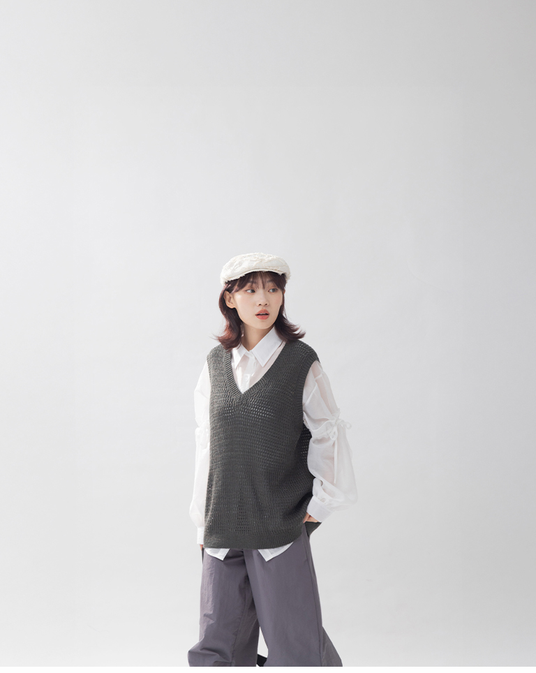 立体花柄キャップ ２色展開