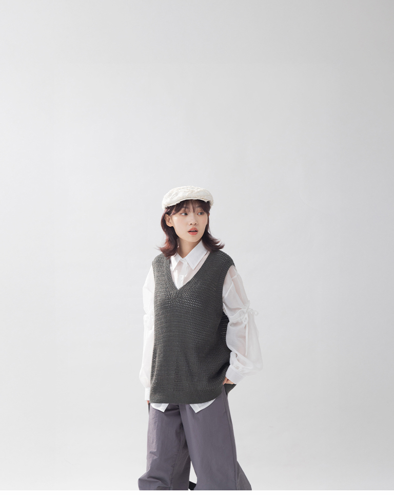 立体花柄キャップ ２色展開