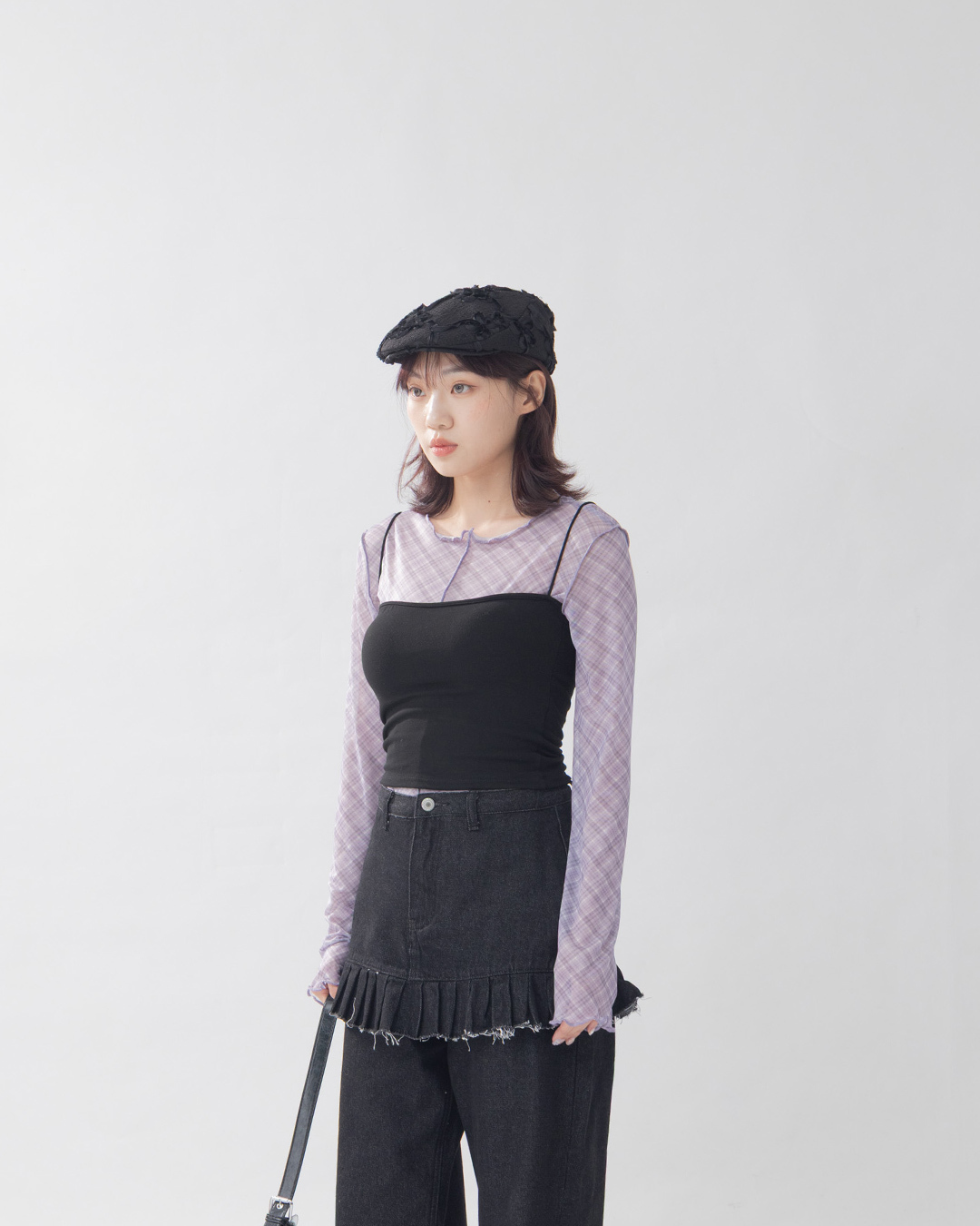 立体花柄キャップ ２色展開