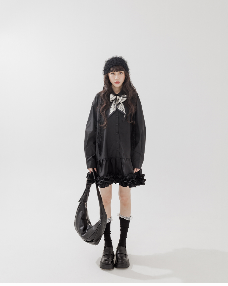 透かし編みニット帽 2色展開