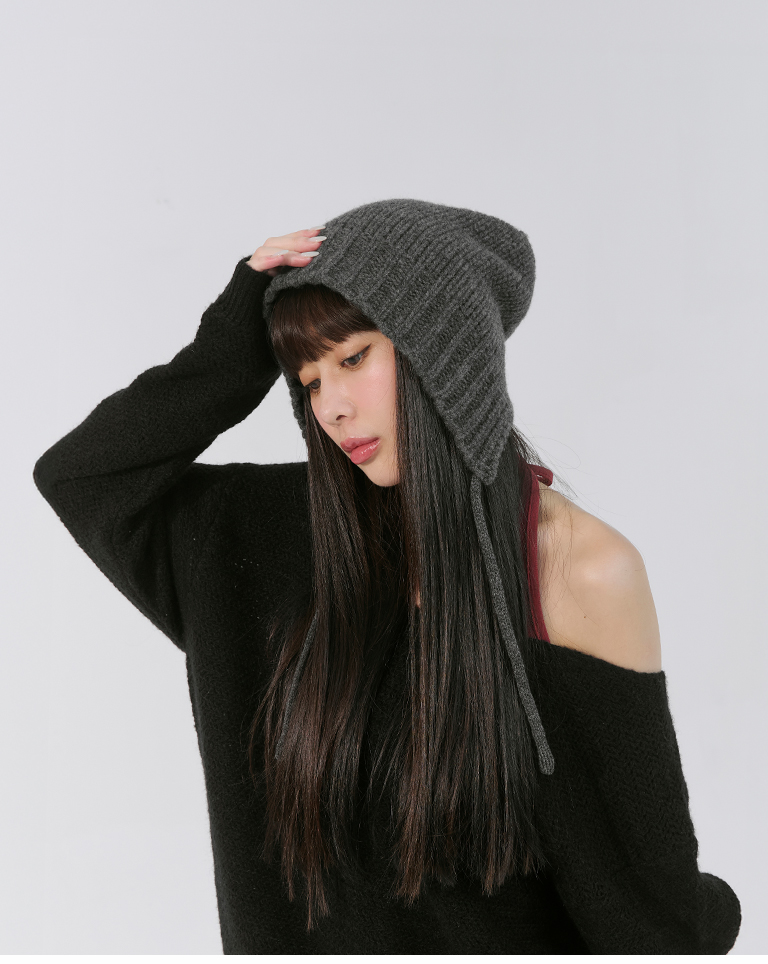 ウールリボンニットキャップ 2色展開