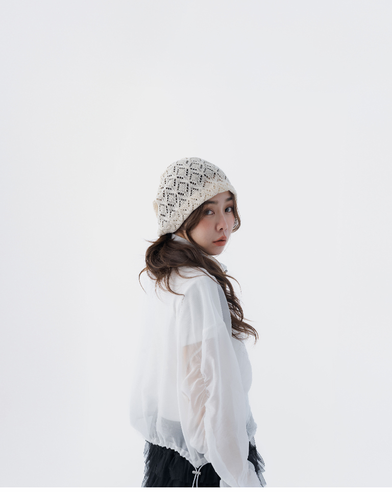 春12未到---クロシェ編みハット 3色展開