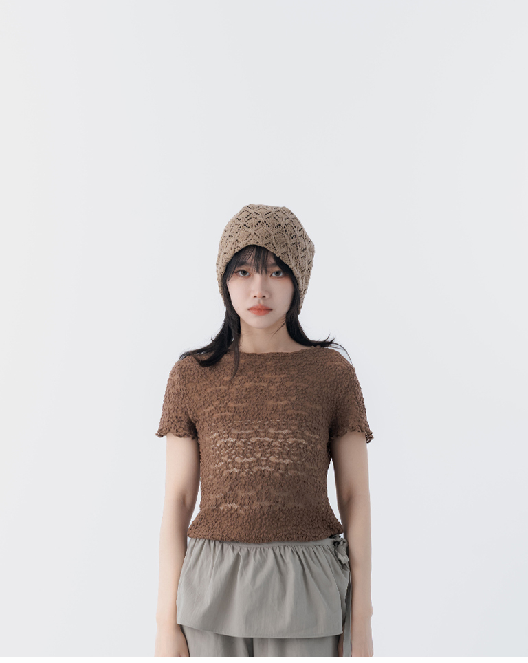 春12未到---クロシェ編みハット 3色展開