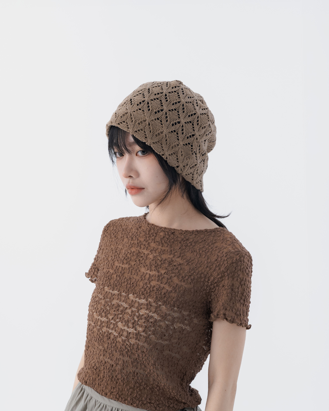 春12未到---クロシェ編みハット 3色展開