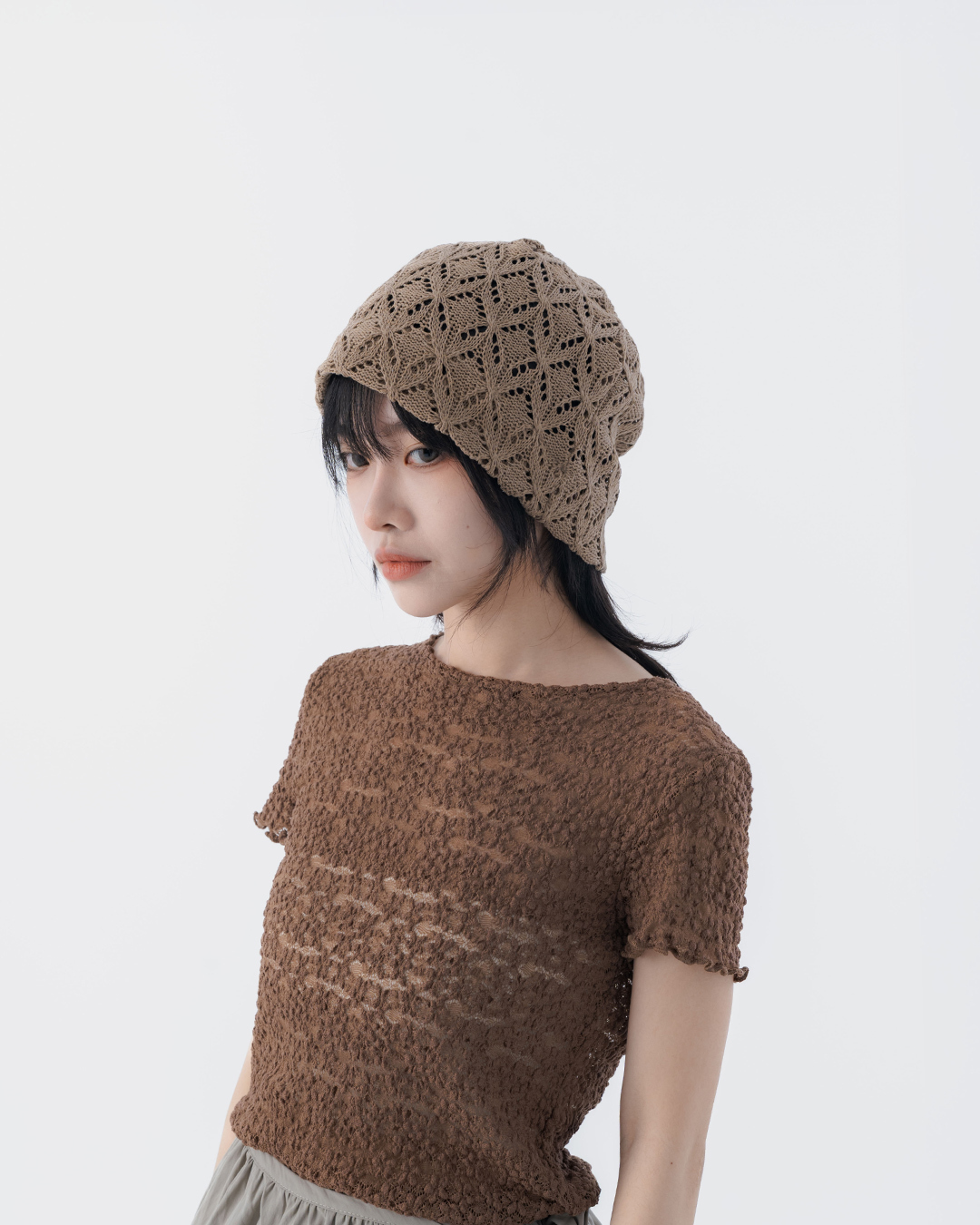 春12未到---クロシェ編みハット 3色展開