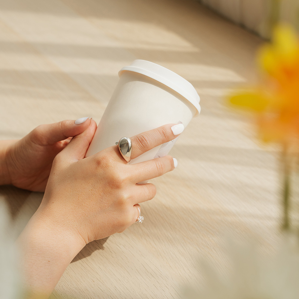 07060247 ティアドロップアシンメトリーリング