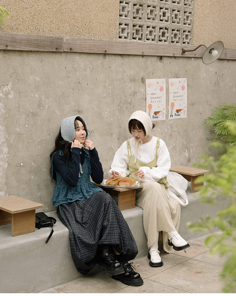 リボンデザインニットヘアバンド 5色展開