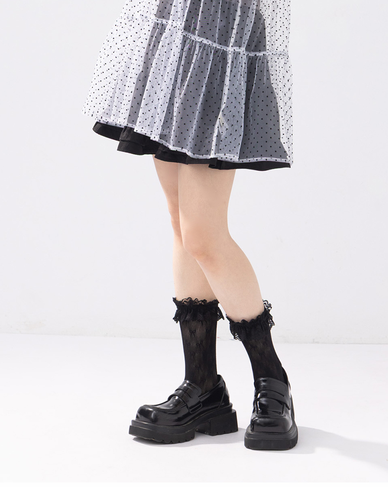 リボンレースソックス 2色展開